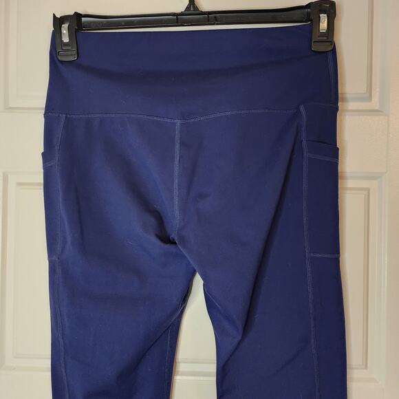 Leggings Womens Medium Navy Pockets on Side of Legs Phone Pocket - Picture 5 of 8